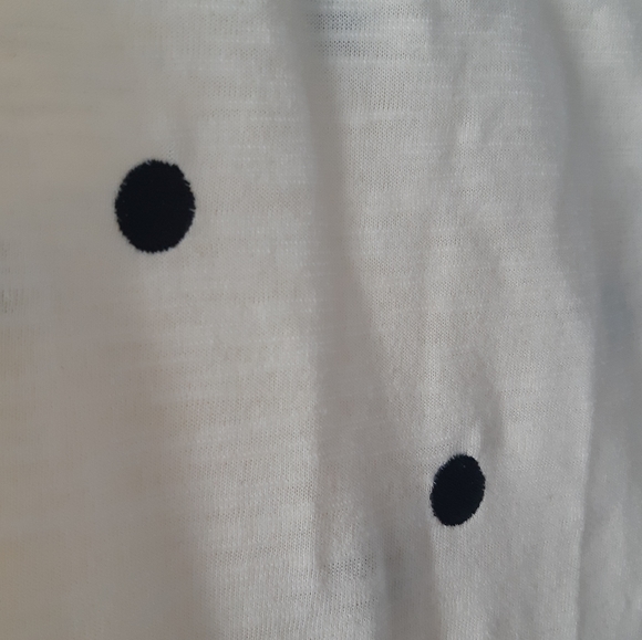 MINKPINK XS Cream Black Spot Fall T Shirt Tan - Picture 5 of 6